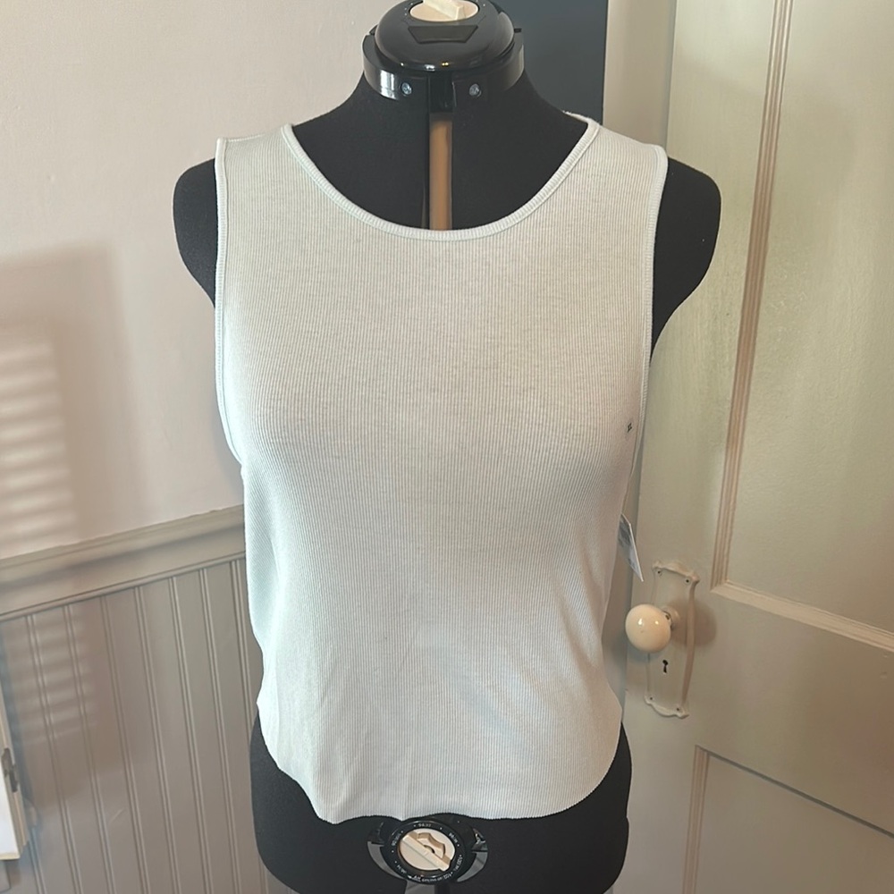 AE Light Blue Ribbed Tank